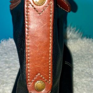 Fossil Bags - Fossil black/brown leather bag purse Fossil Bags - Fossil black/brown leather bag purse